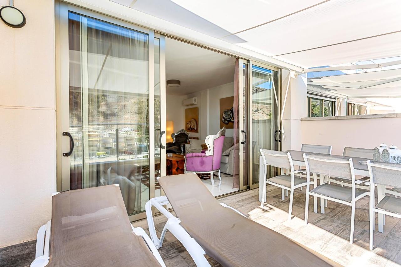 Ribera Del Puerto - Luxe Apartement With Great Terrace And Sea View Puerto De Mogan Eksteriør billede