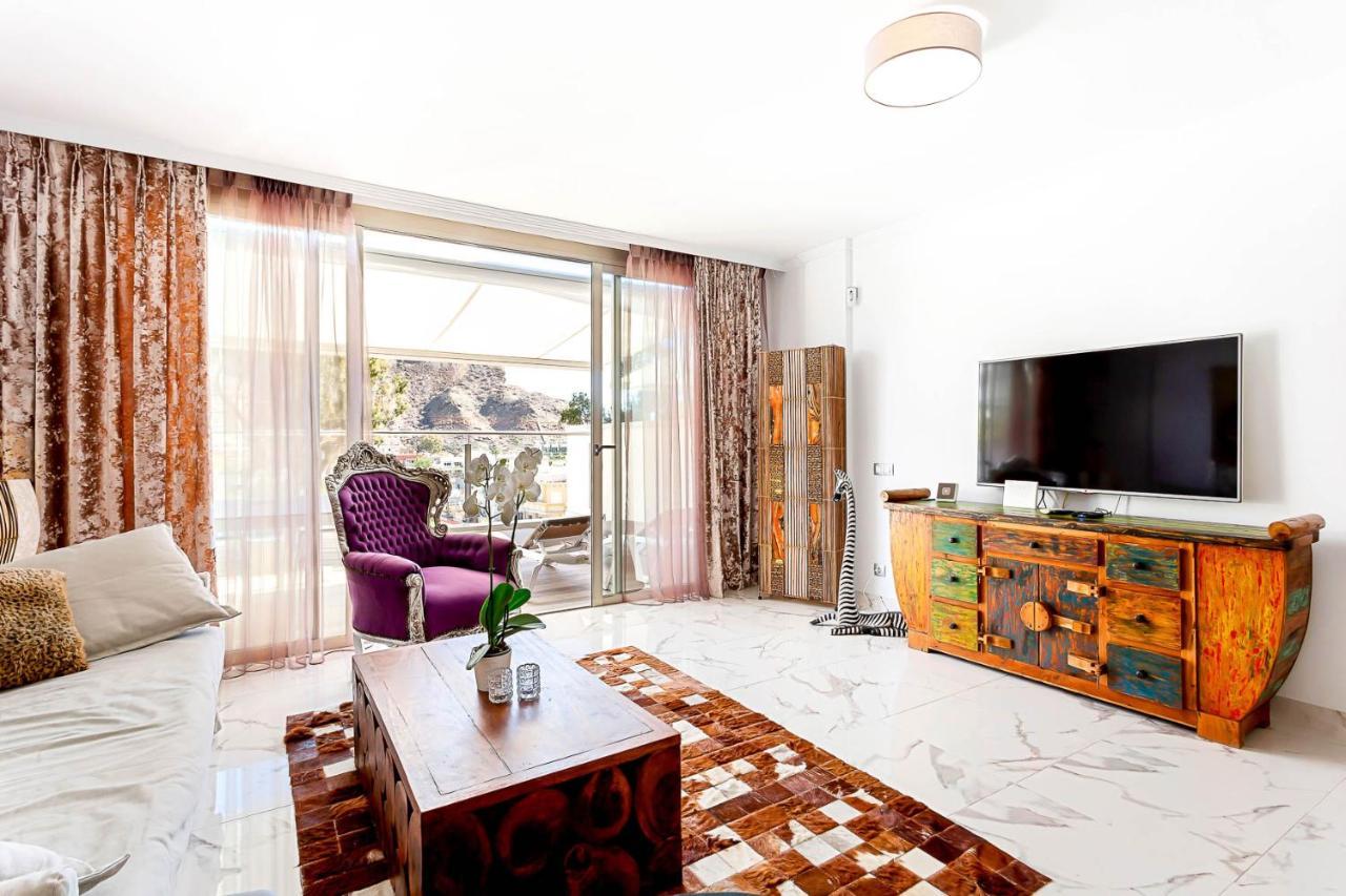 Ribera Del Puerto - Luxe Apartement With Great Terrace And Sea View Puerto De Mogan Eksteriør billede